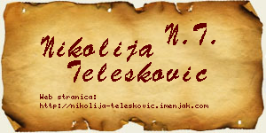 Nikolija Telesković vizit kartica